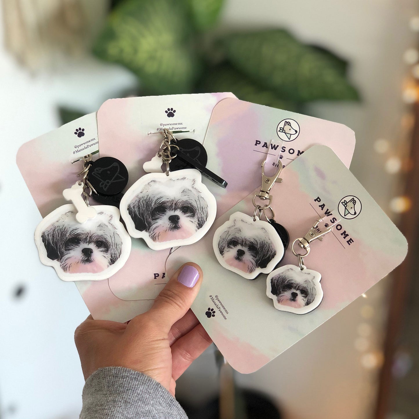 Family Kit | Placa ID + DOS Llaveros + BAG CHARM de Regalo