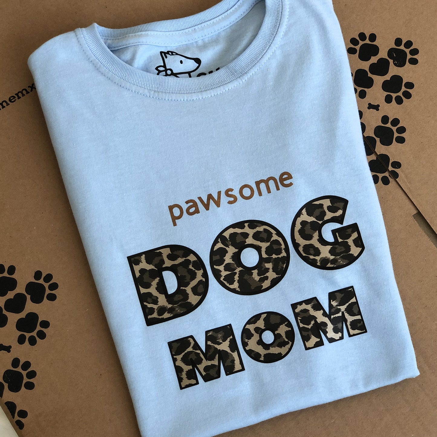 Pawsome Dog Mom Animal Print T-Shirt