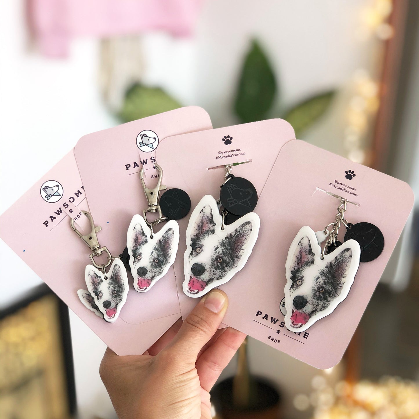 Family Kit | Placa ID + DOS Llaveros + BAG CHARM de Regalo