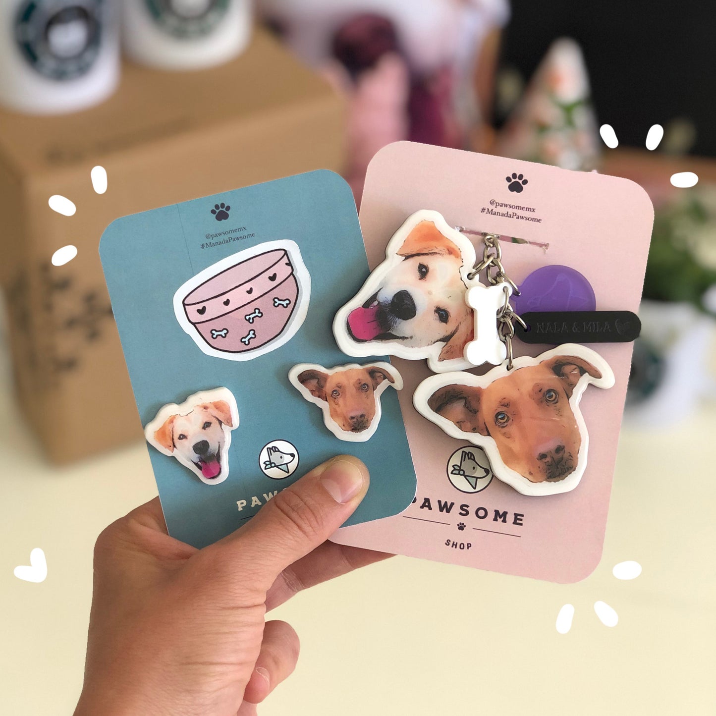 Llavero Personalizado DOS Caritas | Pawsome SHOP