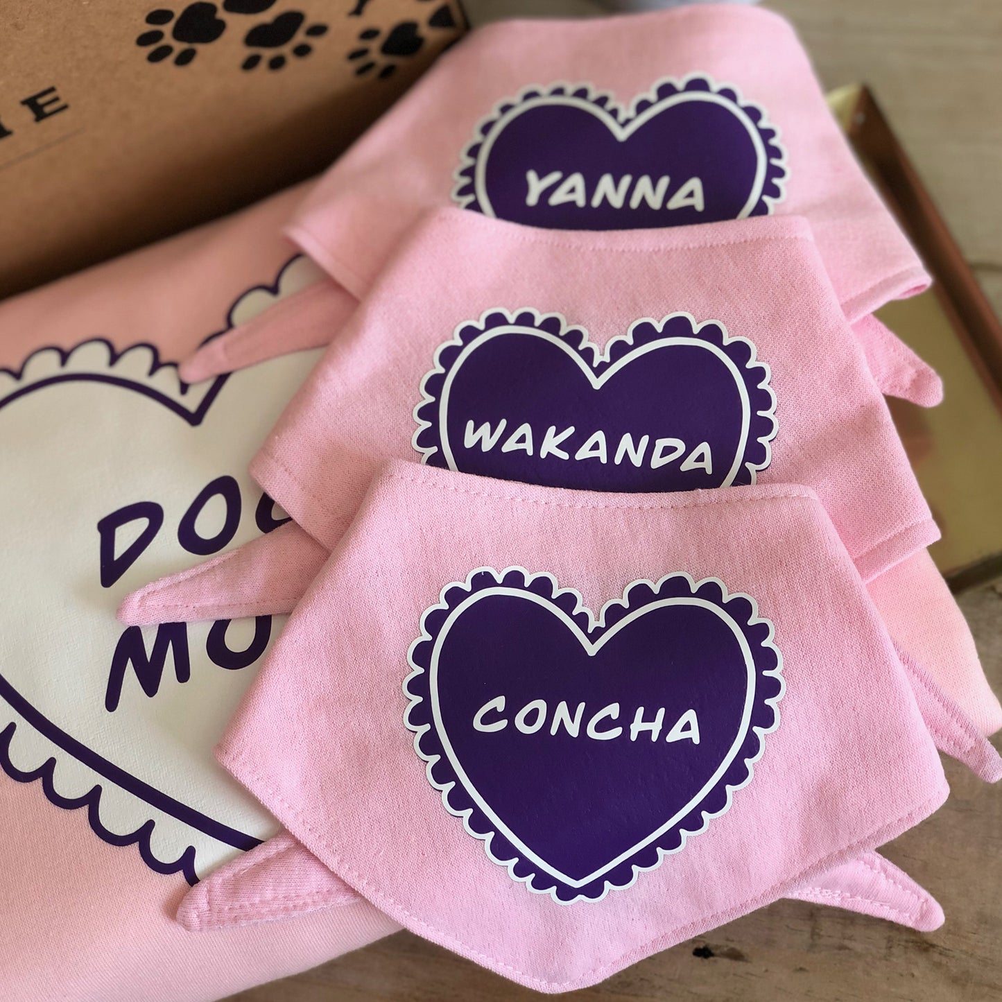 Bandana Personalizada Pink Heart