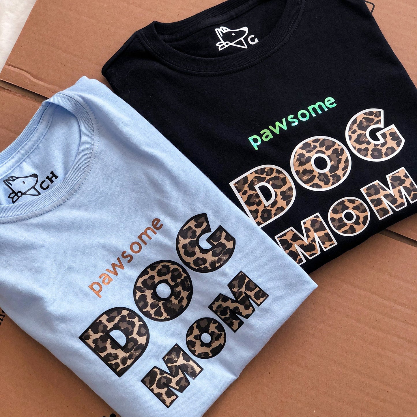 Pawsome Dog Mom Animal Print T-Shirt