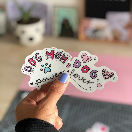 Dog Mom Sticker Set