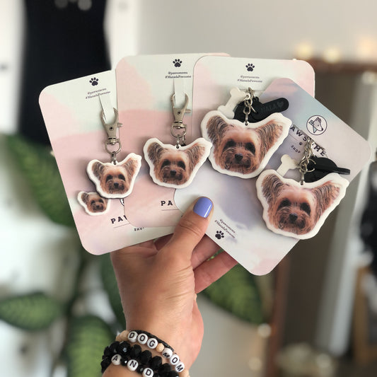 Family Kit | Placa ID + DOS Llaveros + BAG CHARM de Regalo